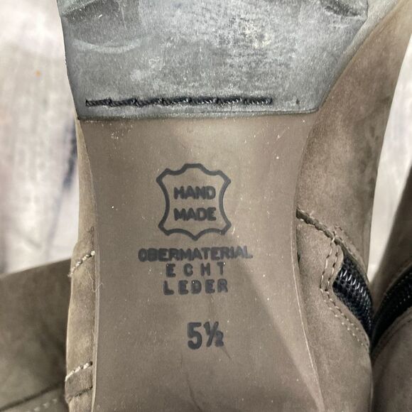 Kennel Und Schmenger Studded‎ Leather Distressed Knee High Boots Gray 7.5 - Picture 14 of 15